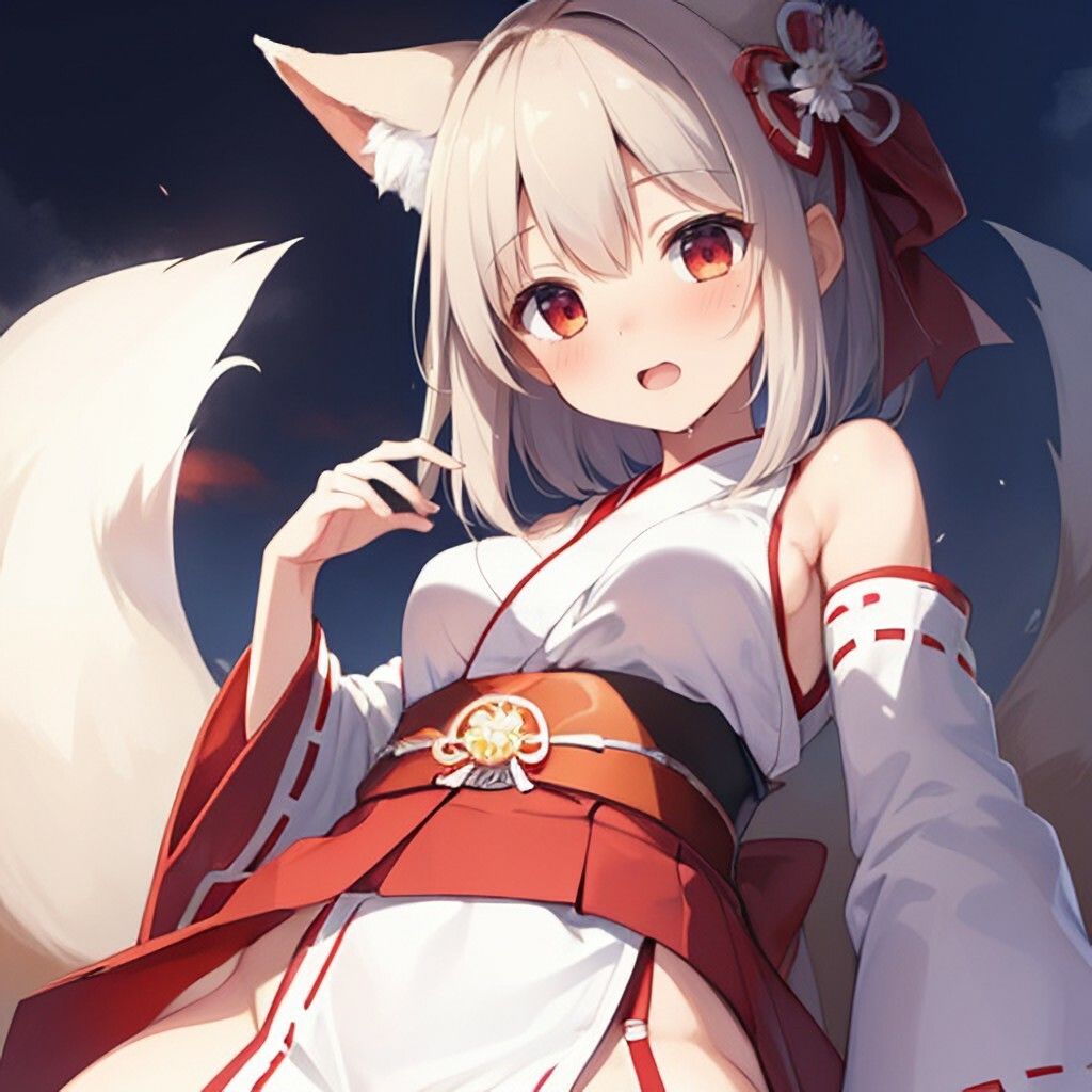 狐耳風巫女さん サンプル3ページ目