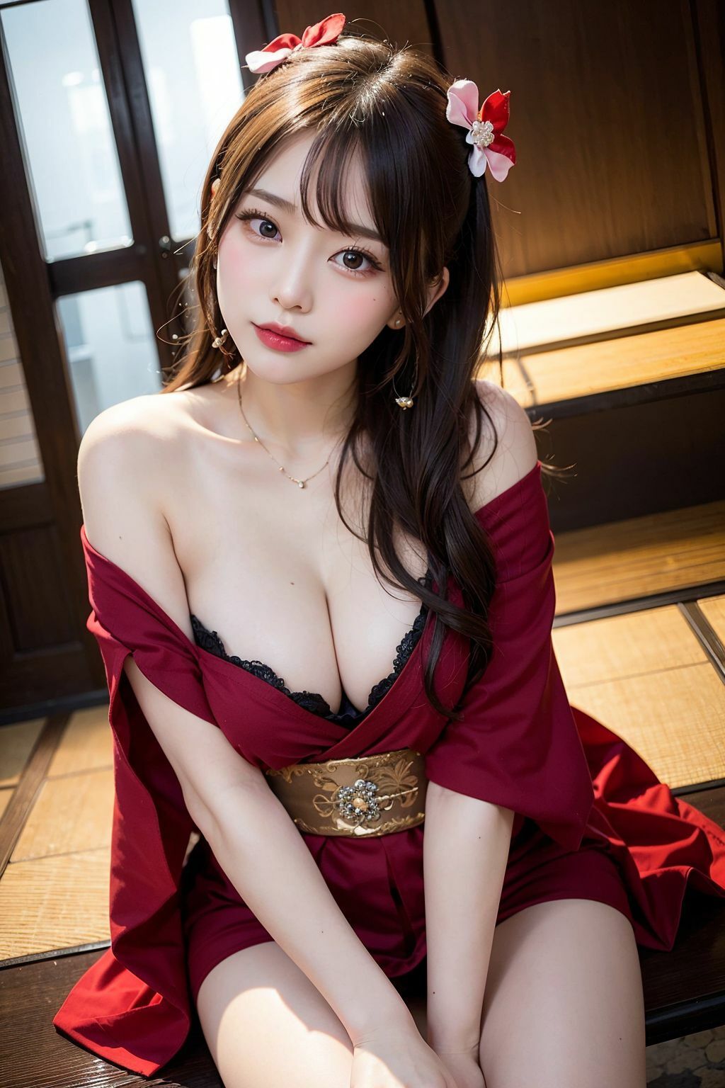 たわわな花魁パラダイス〜私と一晩過ごしましょう？〜【AIグラビアCG集Vol.07】 サンプル1ページ目