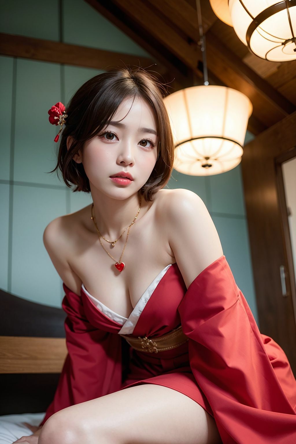 たわわな花魁パラダイス〜私と一晩過ごしましょう？〜【AIグラビアCG集Vol.07】 サンプル5ページ目