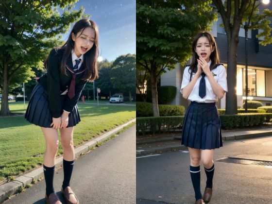 野外で女子校生に遠隔ロータープレイ サンプル1ページ目