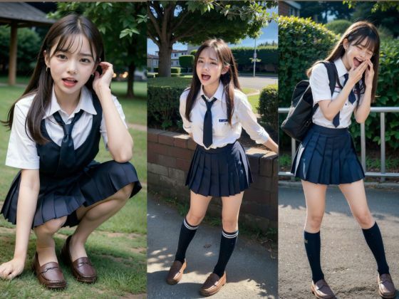 野外で女子校生に遠隔ロータープレイ サンプル2ページ目