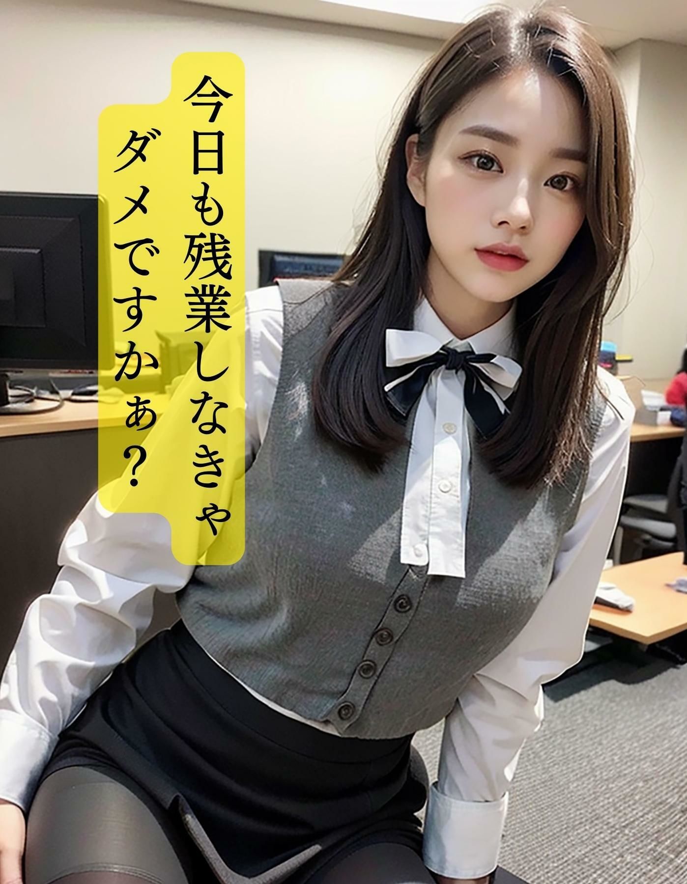 「これって残業代出るんですかぁ？」オフィスで無理矢理上司に…と思いきや私が一番ノリノリでした サンプル1ページ目