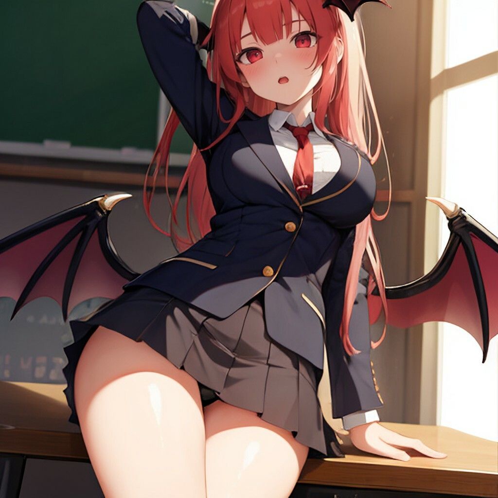 ブレザー風サキュバスさん サンプル4ページ目