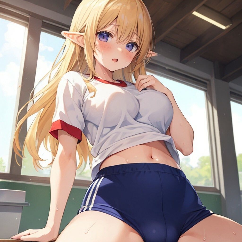 体操着風エルフさん サンプル1ページ目