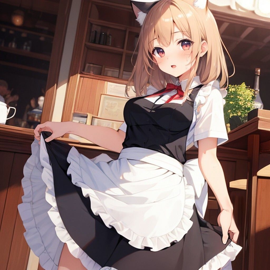 ねこみみ風ウェイトレスさん サンプル1ページ目