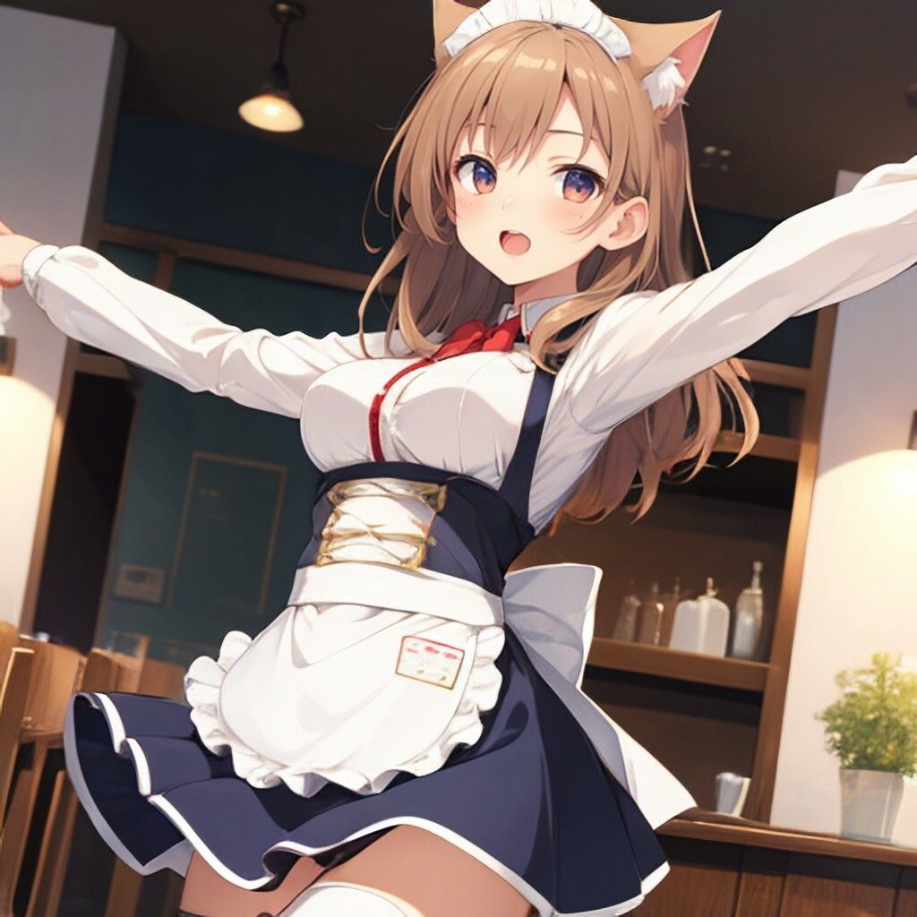 ねこみみ風ウェイトレスさん サンプル2ページ目