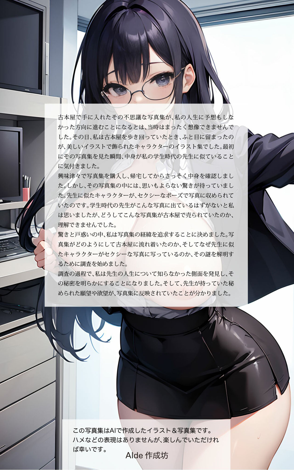 【AI写真集】2D3Dセクシー女教師の誘惑 サンプル2ページ目