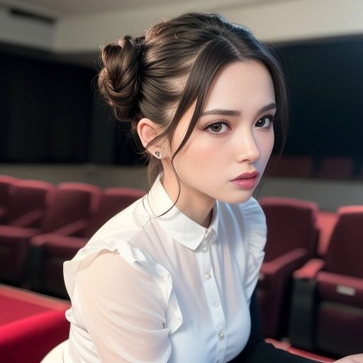 秘書と映像試射室でHな事をした（セリフなし AI画像集） サンプル2ページ目
