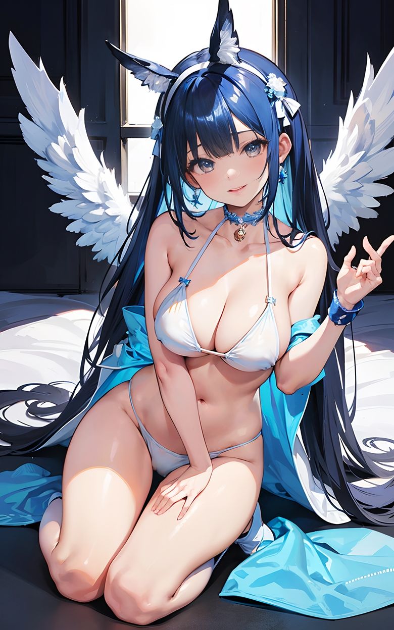 【AIイラスト集】青の天使＆紫の天使 天使2 サンプル3ページ目