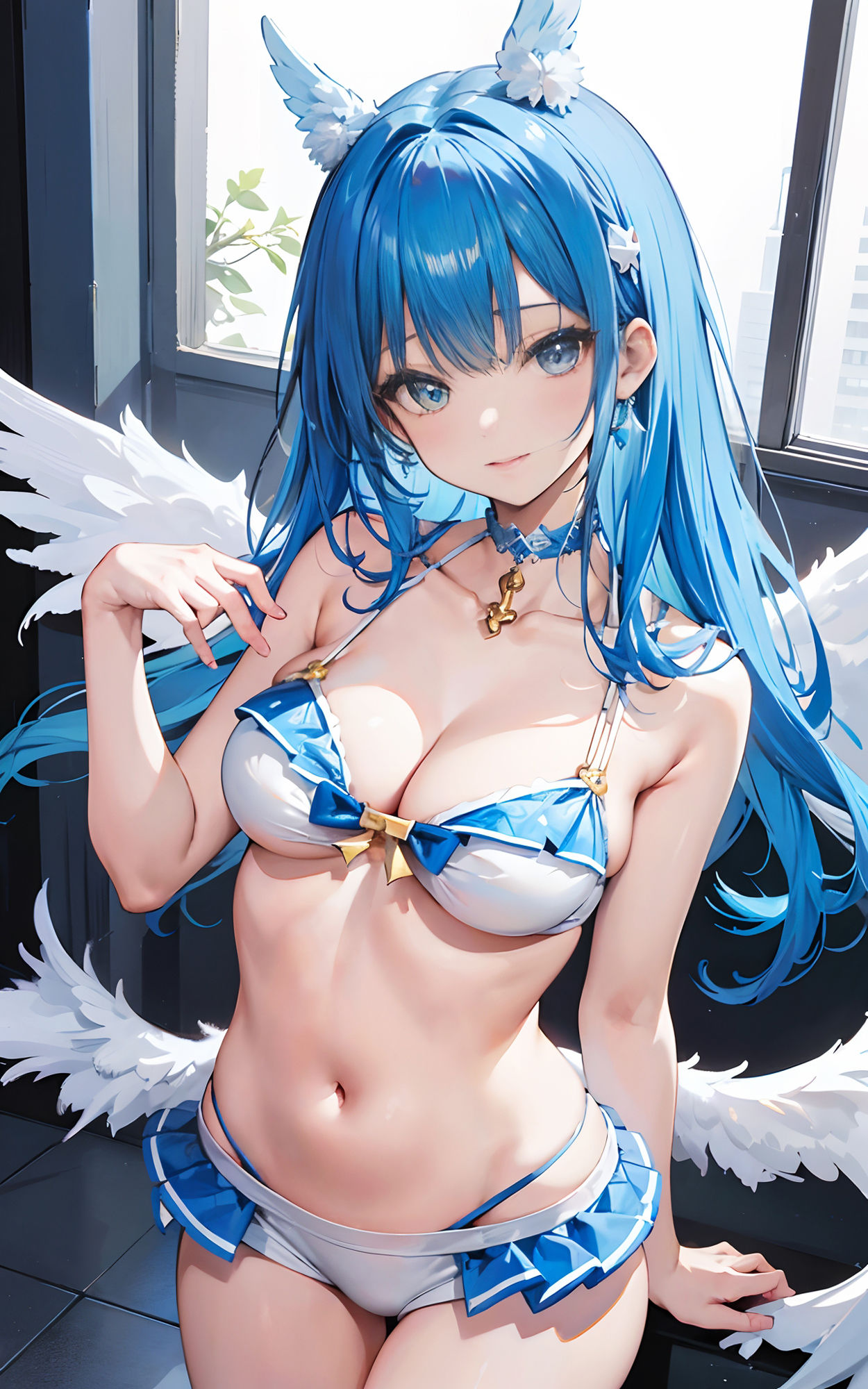 【AIイラスト集】青の天使＆紫の天使 天使2 サンプル4ページ目