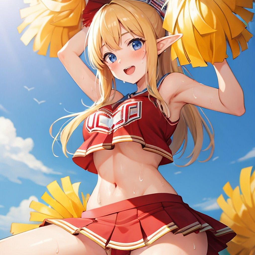 チアガール風エルフさん サンプル1ページ目