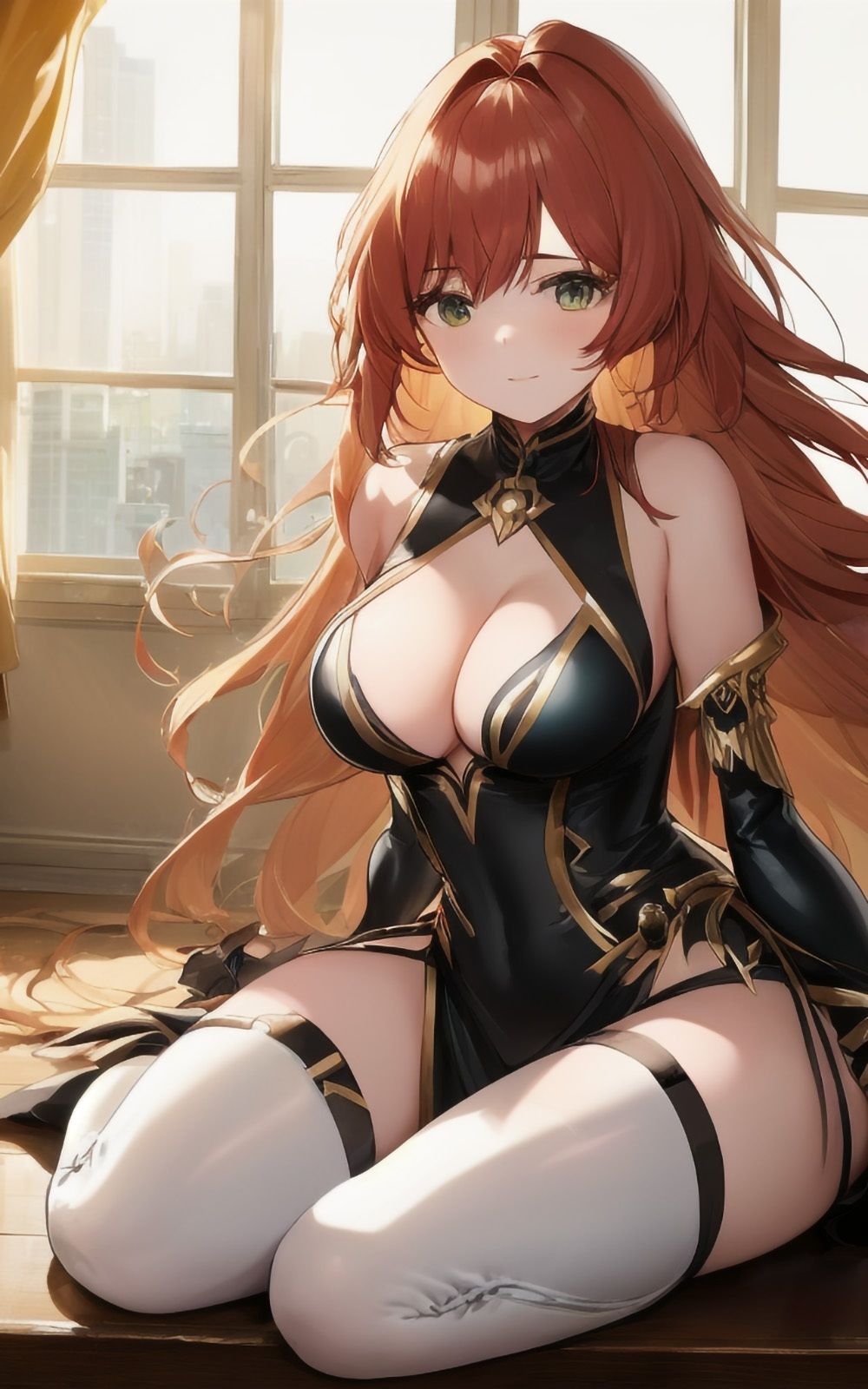巨乳美女【妄想イラスト美女図鑑vol.4】 サンプル1ページ目