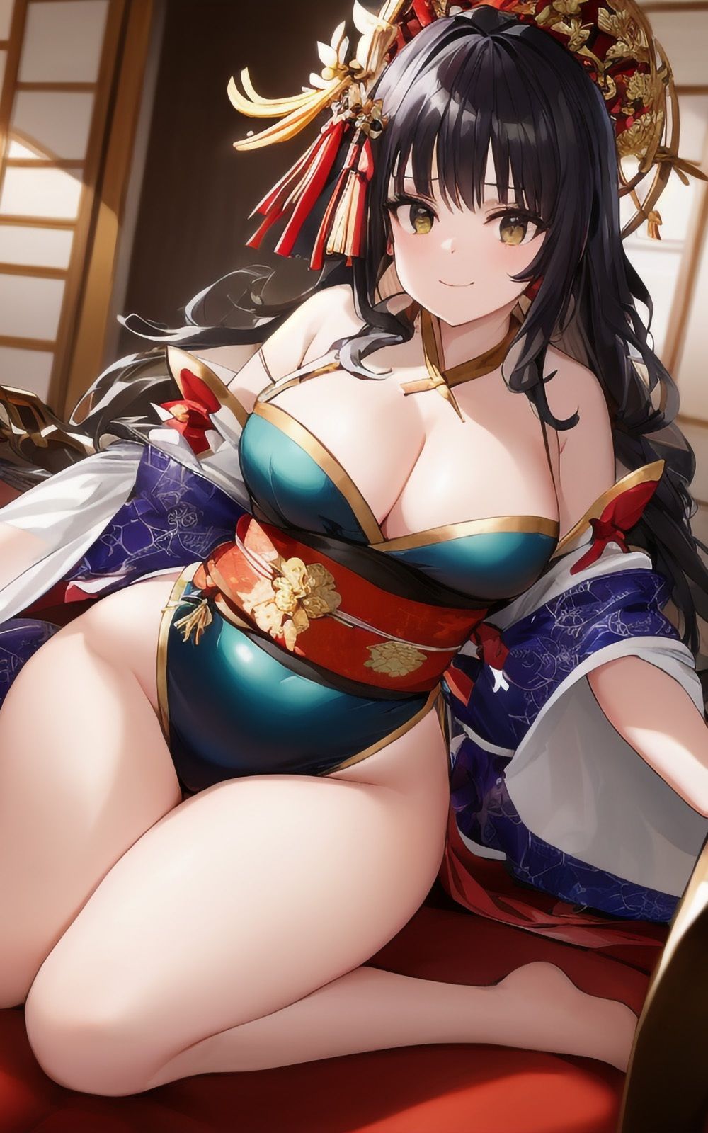 巨乳美女【妄想イラスト美女図鑑vol.5】 サンプル4ページ目
