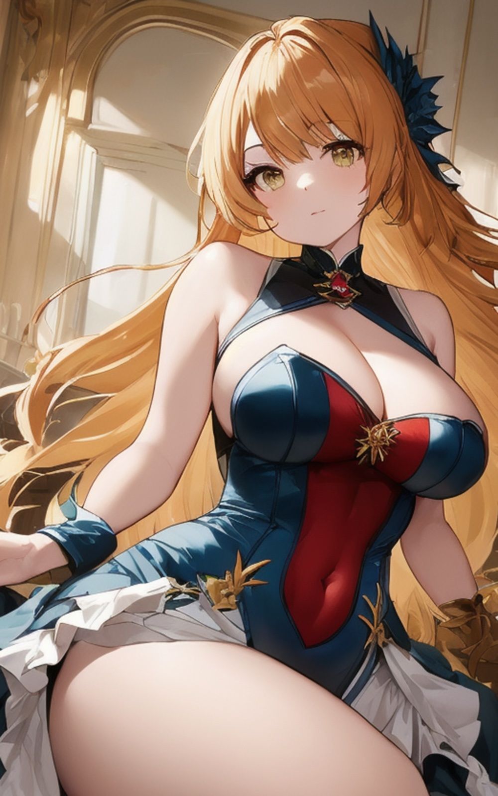 巨乳美女【妄想イラスト美女図鑑vol.9】 サンプル1ページ目