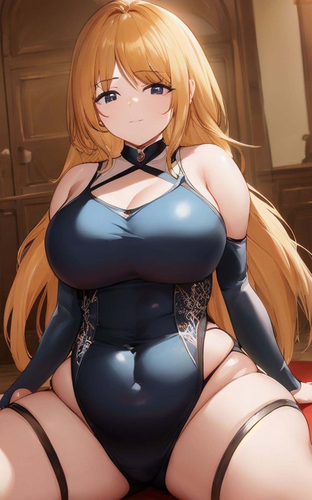 巨乳美女【妄想イラスト美女図鑑vol.12】 サンプル3ページ目