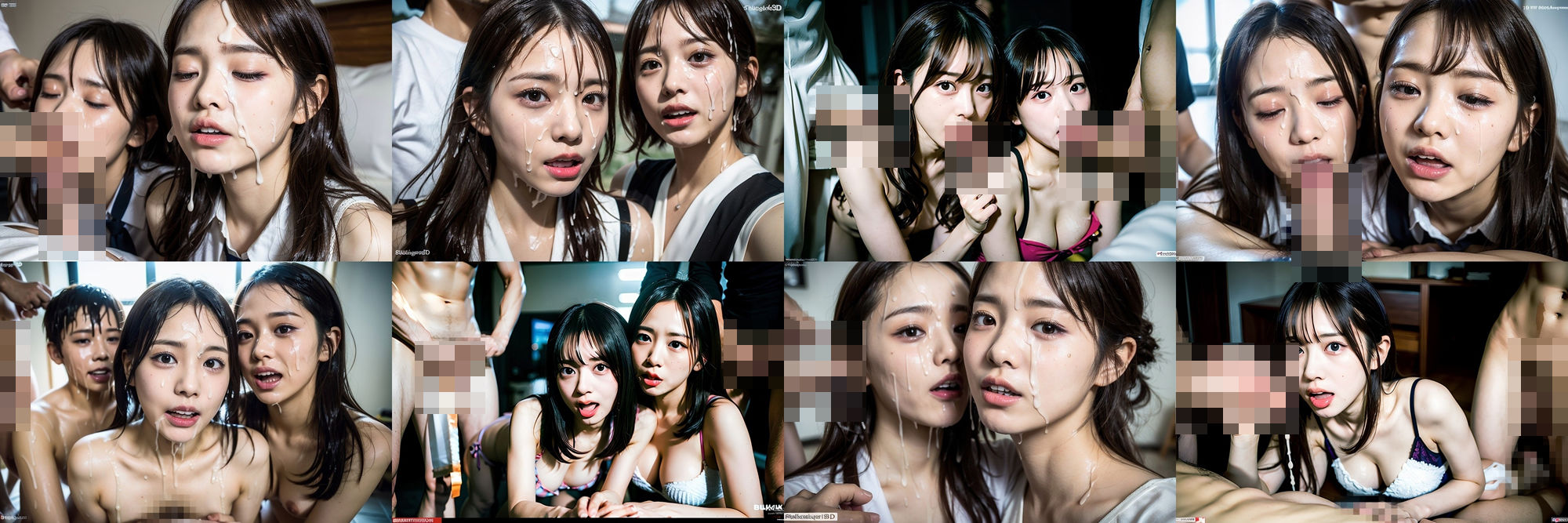 ぶっかけ！乱交！複数 女〇○生 365 P！ サンプル9ページ目