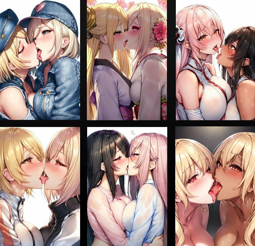 レズキスドスケベ美少女イラスト集 2 サンプル1ページ目