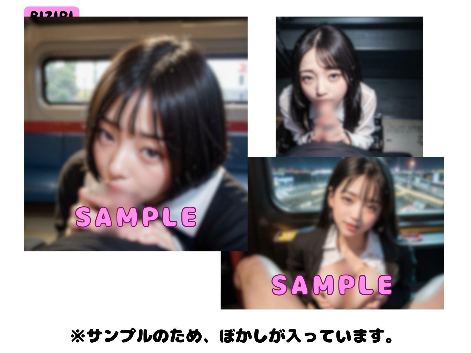 電車で出会った痴女J○に即尺されてぶっかけた話 サンプル2ページ目