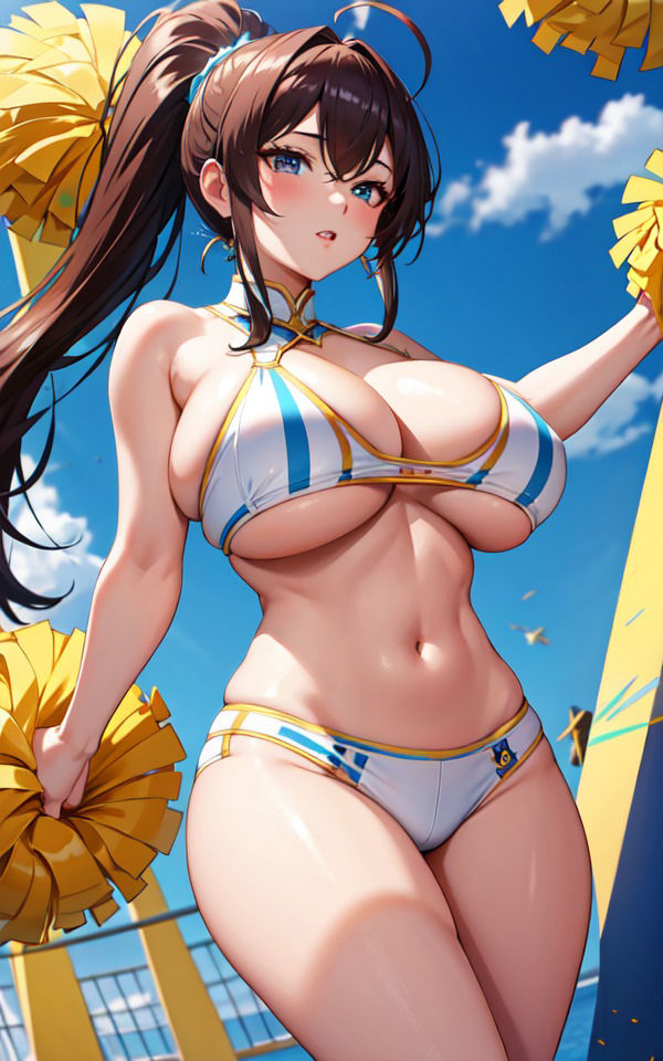 強豪校の男子を釘付け 爆乳すぎるチアガール達 サンプル4ページ目