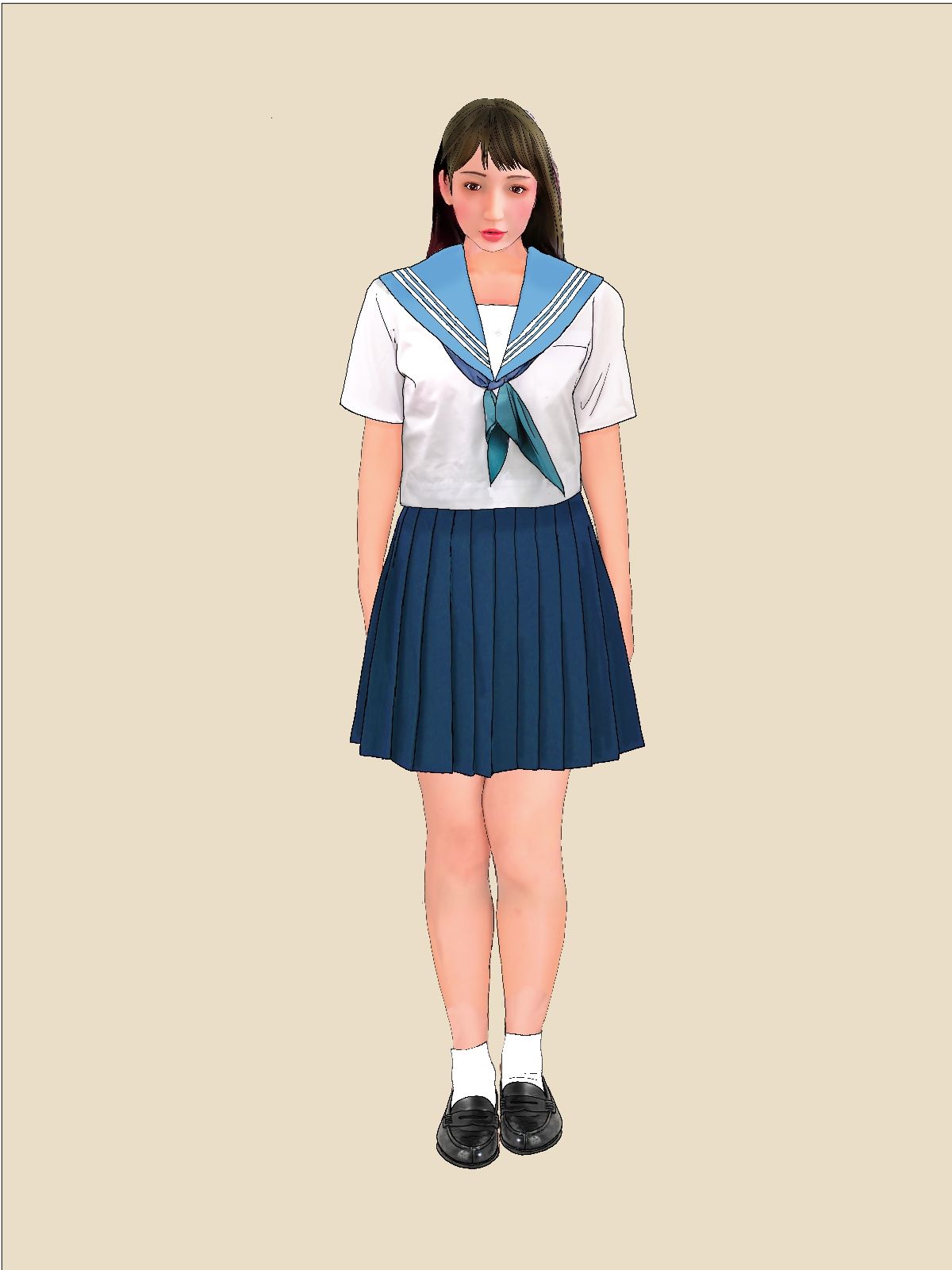 下着図鑑風着せ替え絵本『ちはる28歳』2 バイオグラフィー編 サンプル8ページ目