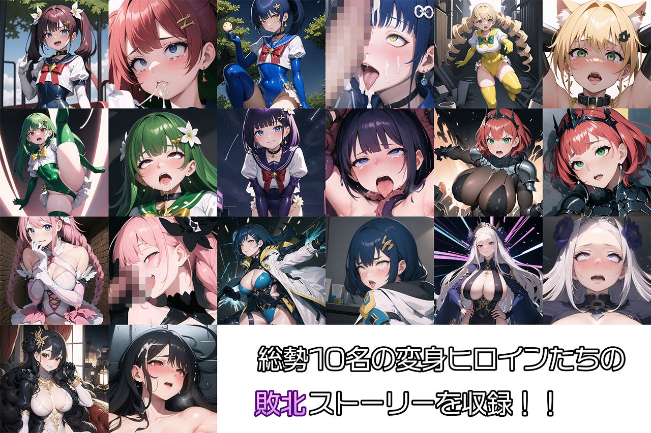 変身ヒロイン敗北CG ショートストーリー サンプル1ページ目