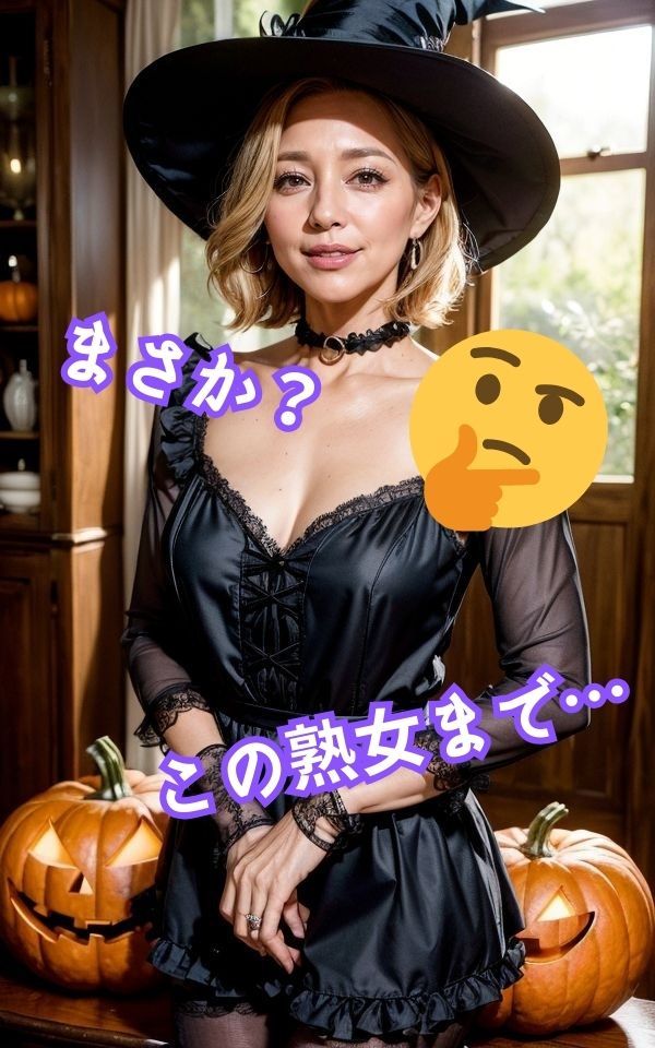 コスプレ熟女×ハロウィン サンプル4ページ目