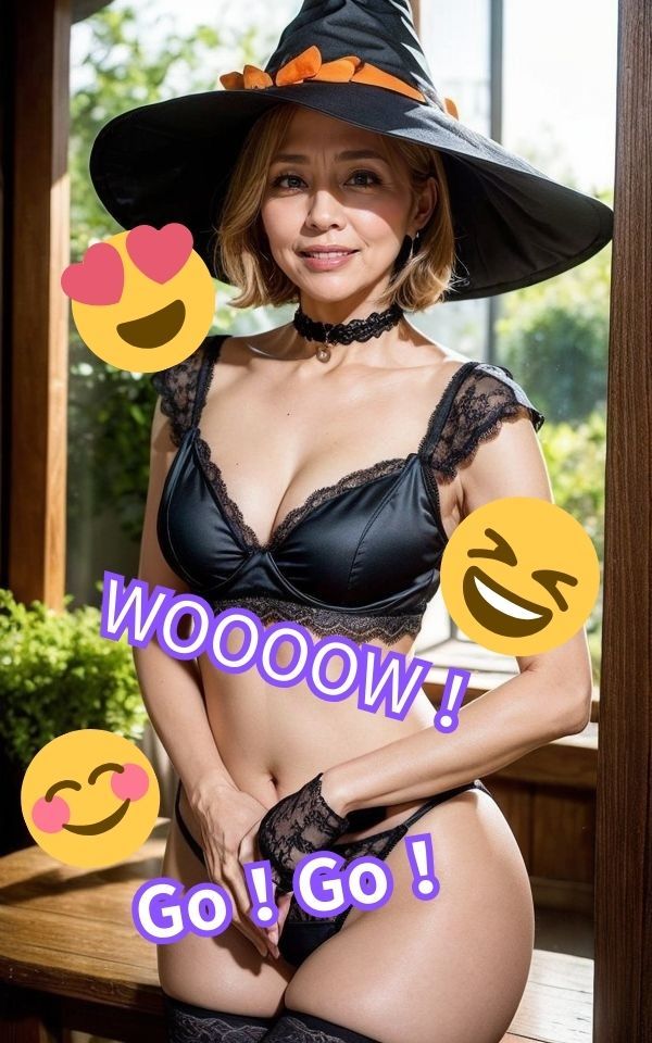 コスプレ熟女×ハロウィン サンプル5ページ目