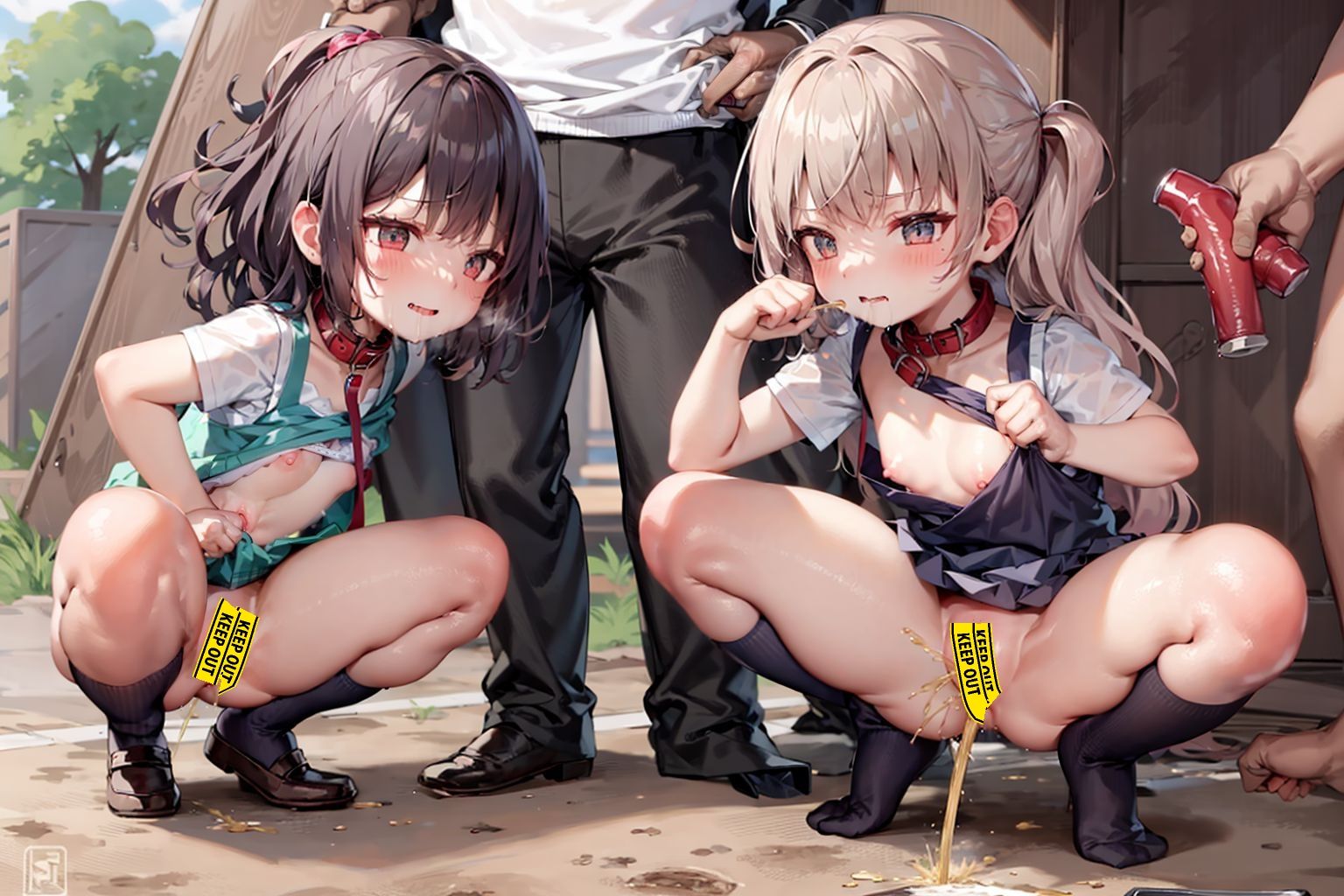 【4K解像度×大ボリューム】教師を舐めたメス〇キ共を従順×発情メス犬化したったwww （後編） サンプル3ページ目