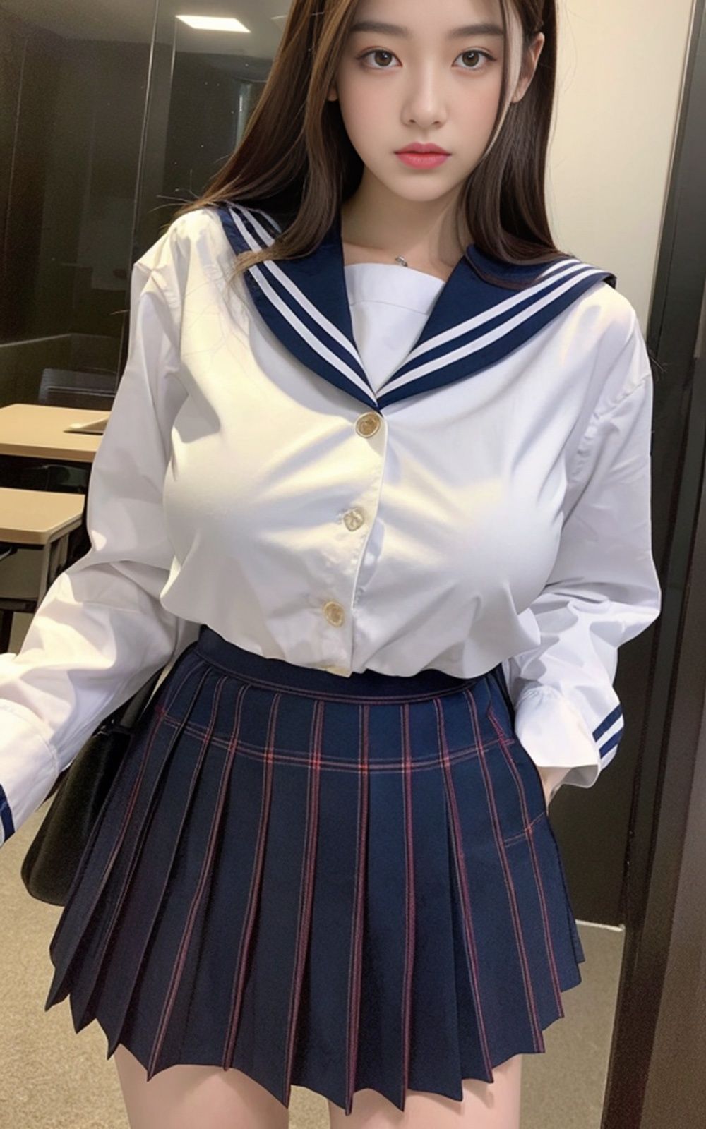 制服コスプレ美女【AIグラドル編集部vol.232】 サンプル2ページ目