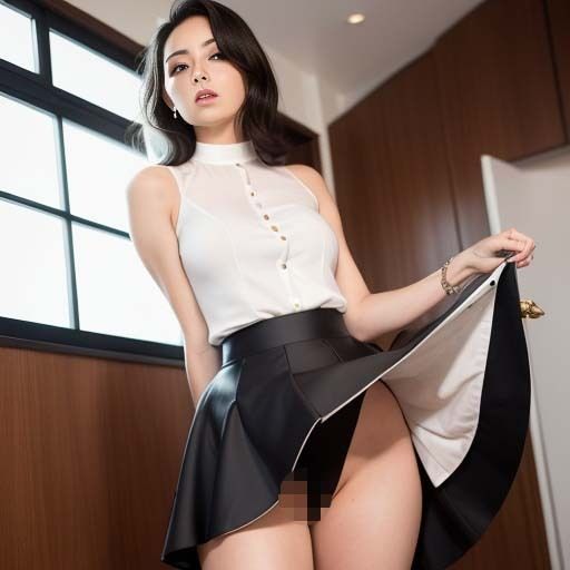 下からミニスカートをのぞいたら（セリフなし AI画像集） サンプル9ページ目