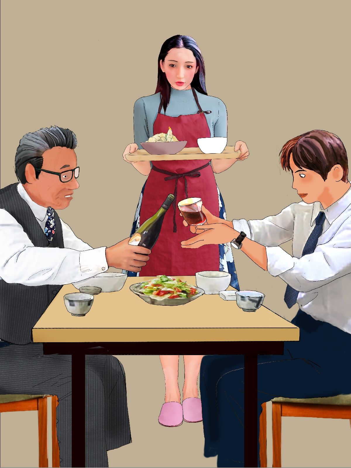 下着図鑑風着せ替え絵本『ちはる28歳』3社長秘書ネトラレ編 サンプル8ページ目