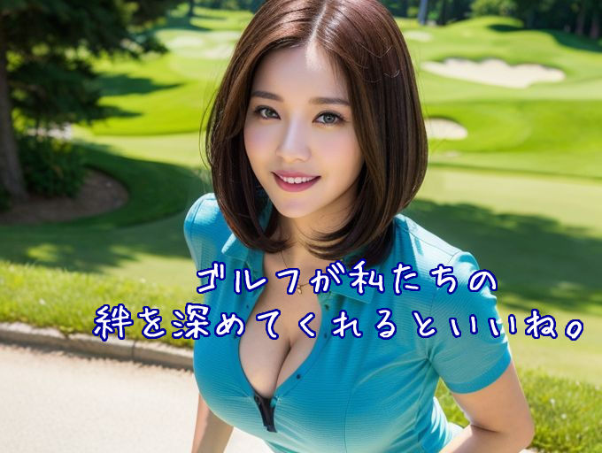「はじめてだから、どうやって打つのか教えてもらえる？」ゴルフウェア美女〜かわいくてセクシーなAI写真集vol.19（全214ページ） サンプル3ページ目