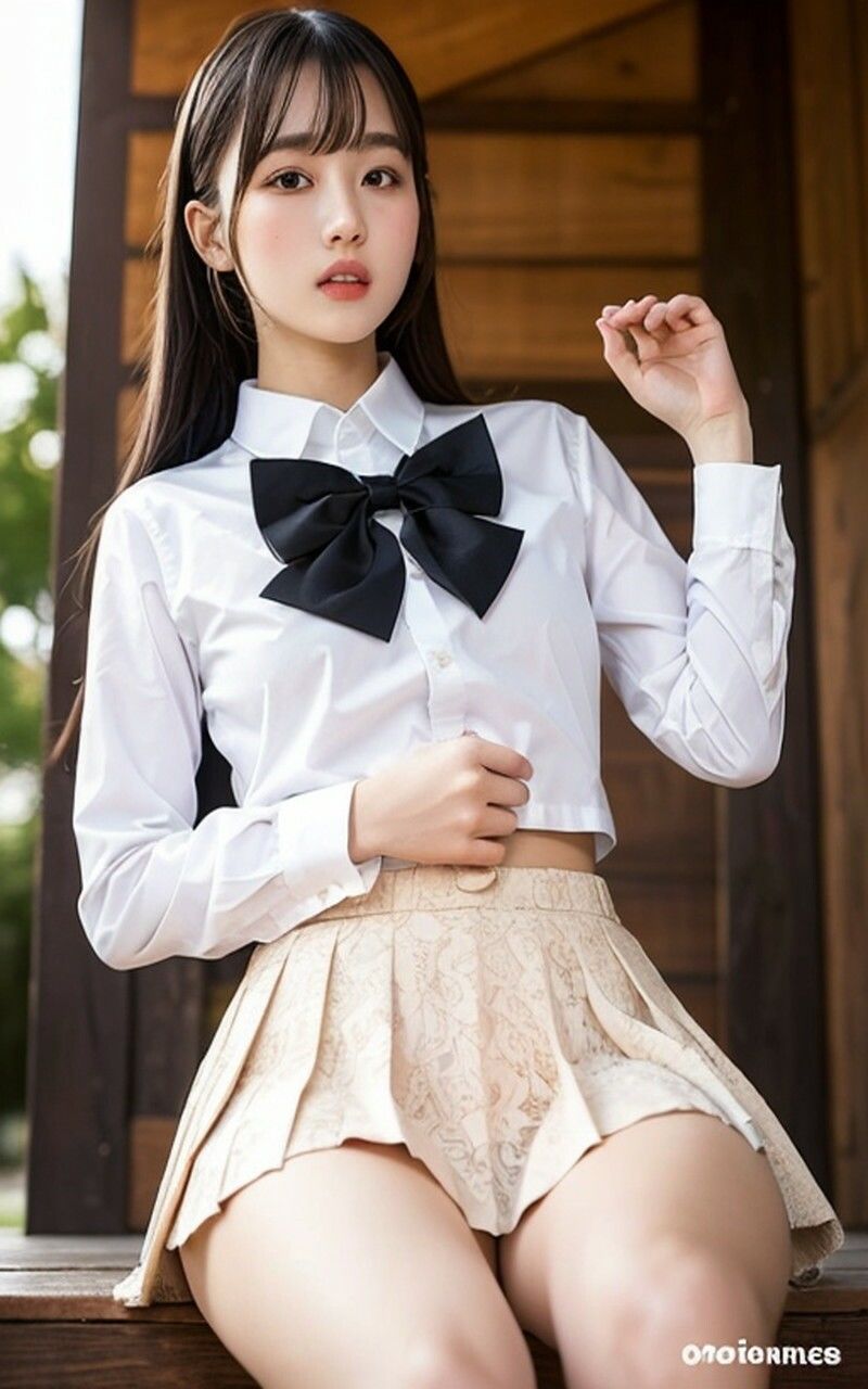 パンチラ女子制服 AI美女グラビア写真集 サンプル1ページ目