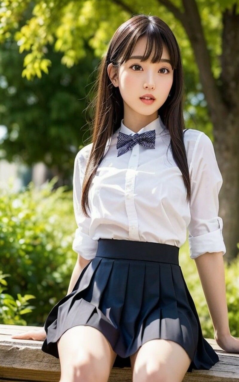 パンチラ女子制服 AI美女グラビア写真集 サンプル2ページ目