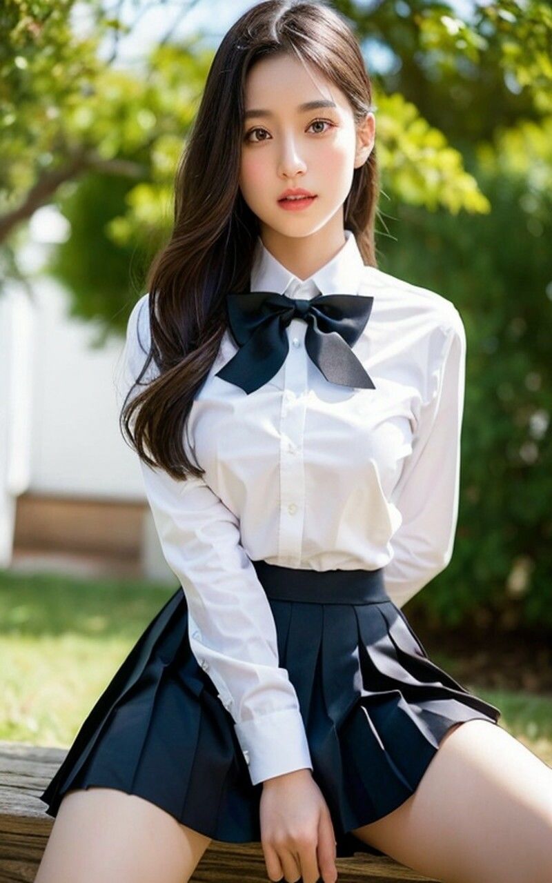 パンチラ女子制服 AI美女グラビア写真集 サンプル6ページ目