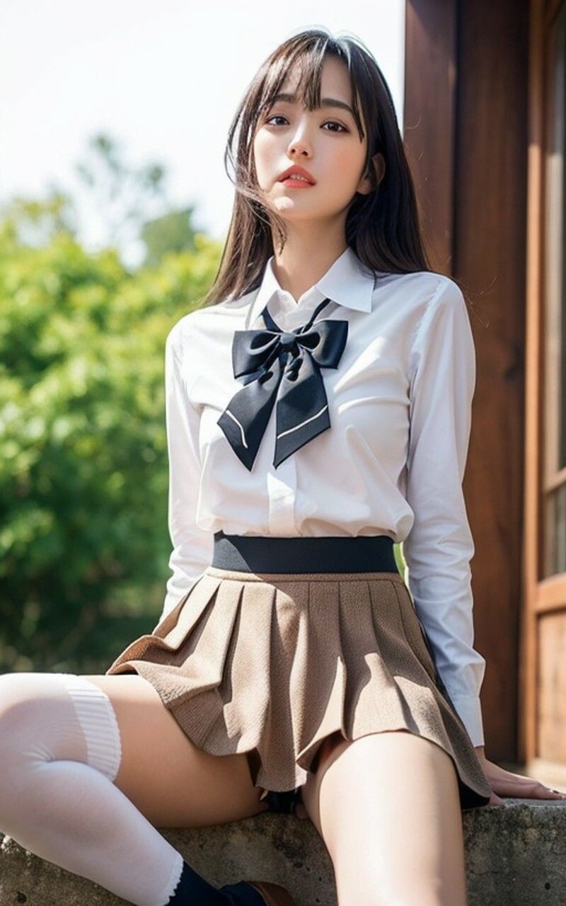 パンチラ女子制服 AI美女グラビア写真集 サンプル7ページ目