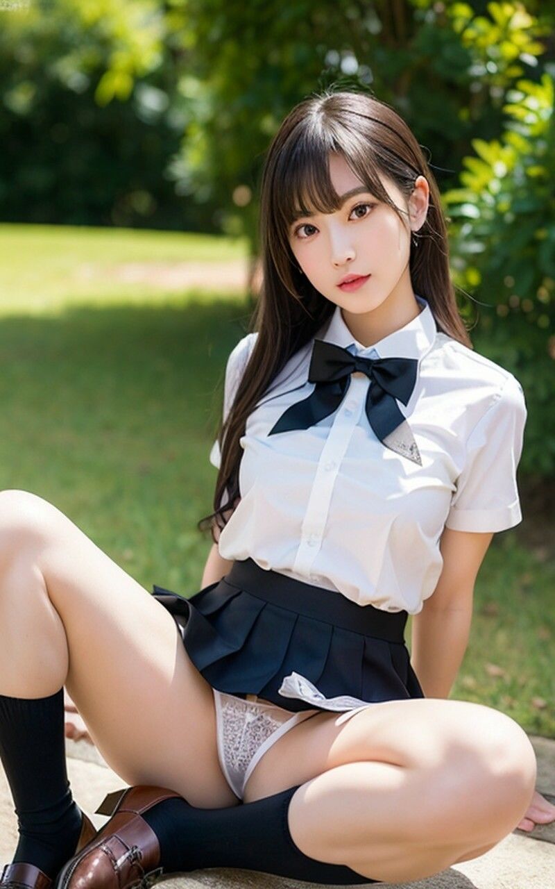 パンチラ女子制服 AI美女グラビア写真集 サンプル9ページ目