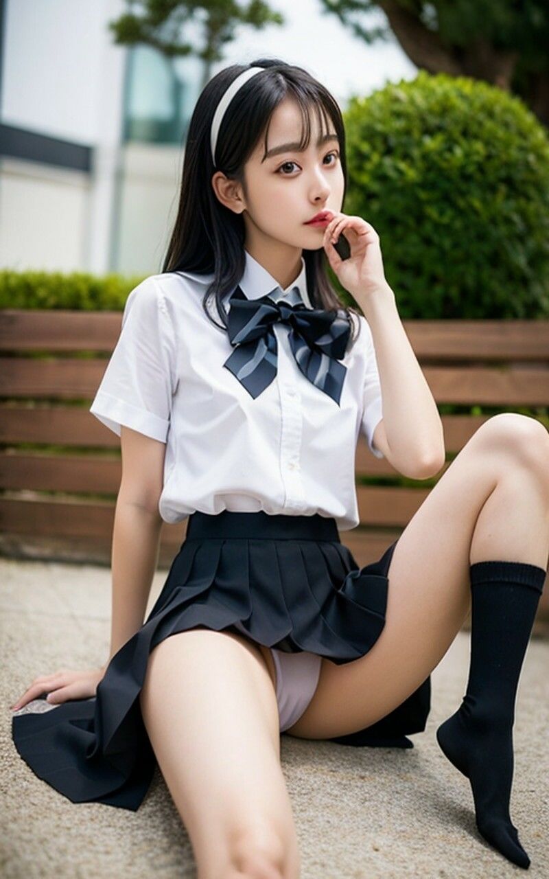 パンチラ女子制服 AI美女グラビア写真集 サンプル10ページ目