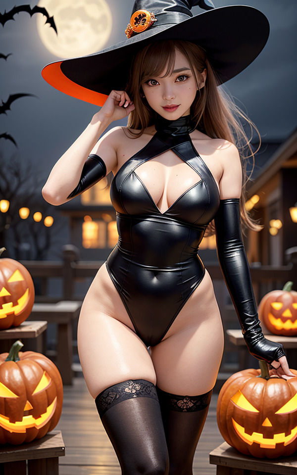 魅惑のハロウィン・ナイト、美しきド巨乳魔女の宴 サンプル2ページ目
