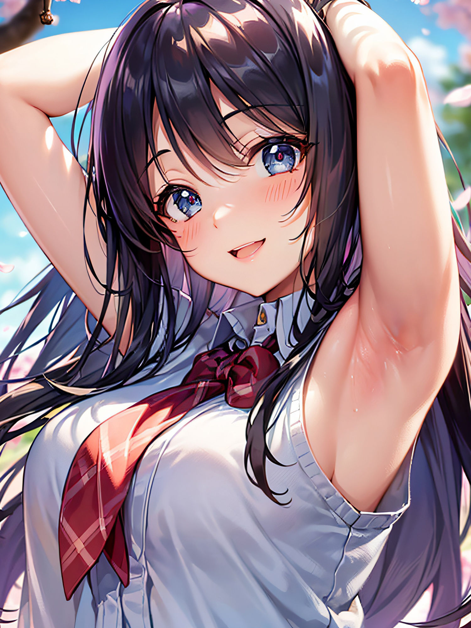 見せたがりの制服JKの腋見せ画像集 サンプル2ページ目
