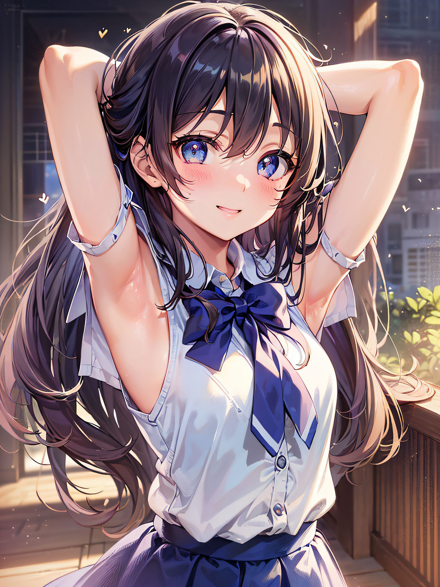 見せたがりの制服JKの腋見せ画像集 サンプル5ページ目