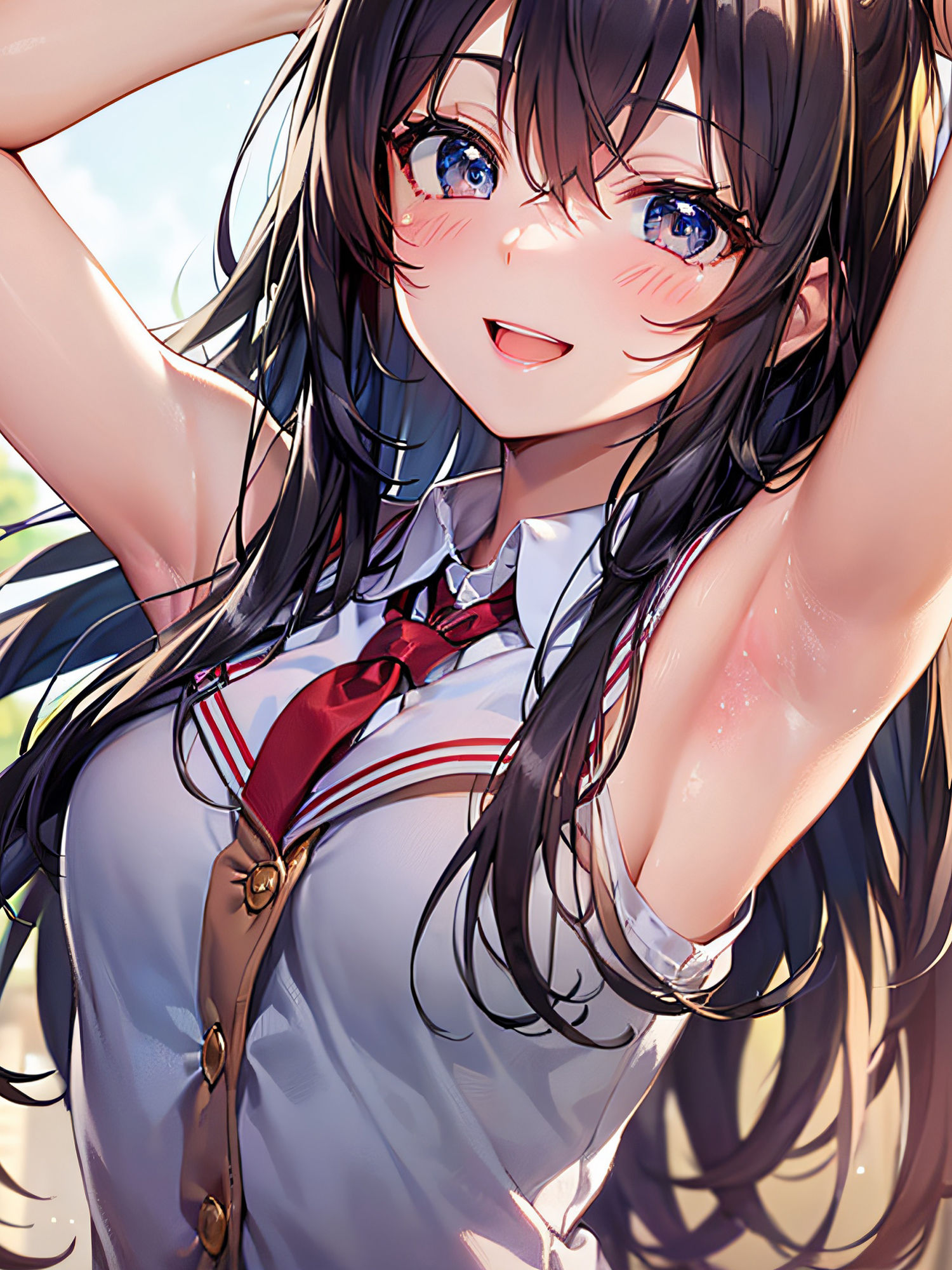 見せたがりの制服JKの腋見せ画像集 サンプル6ページ目