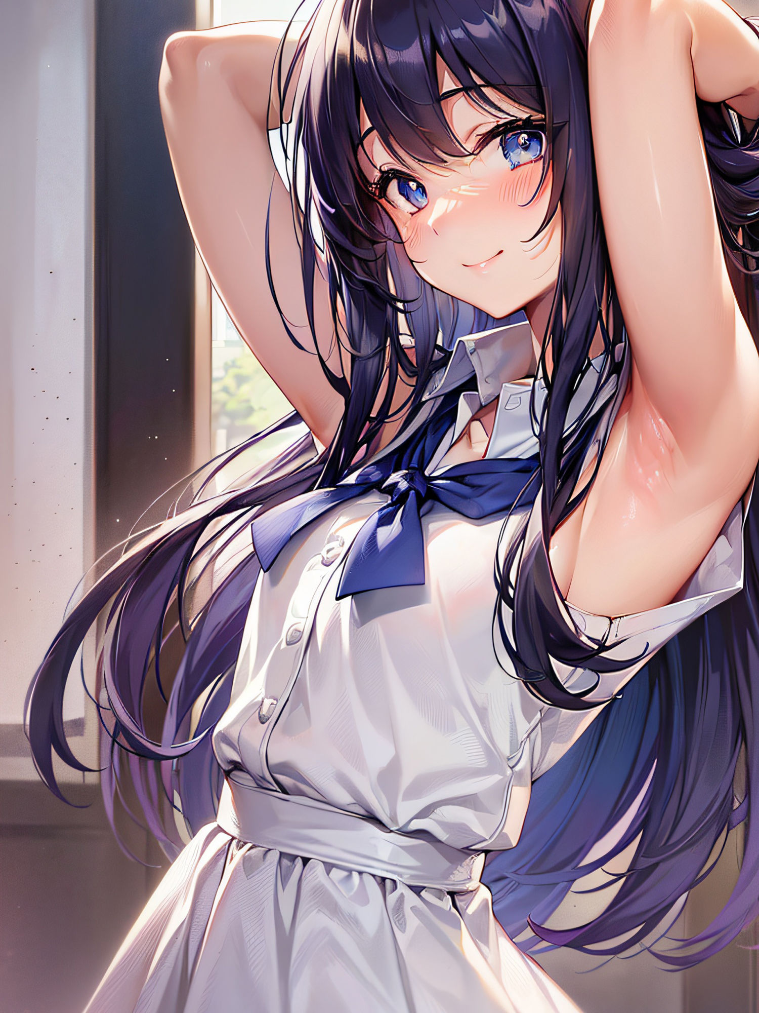 見せたがりの制服JKの腋見せ画像集 サンプル7ページ目