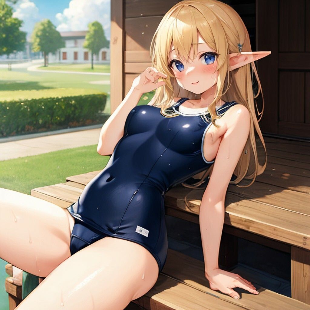 スク水風エルフさん サンプル4ページ目