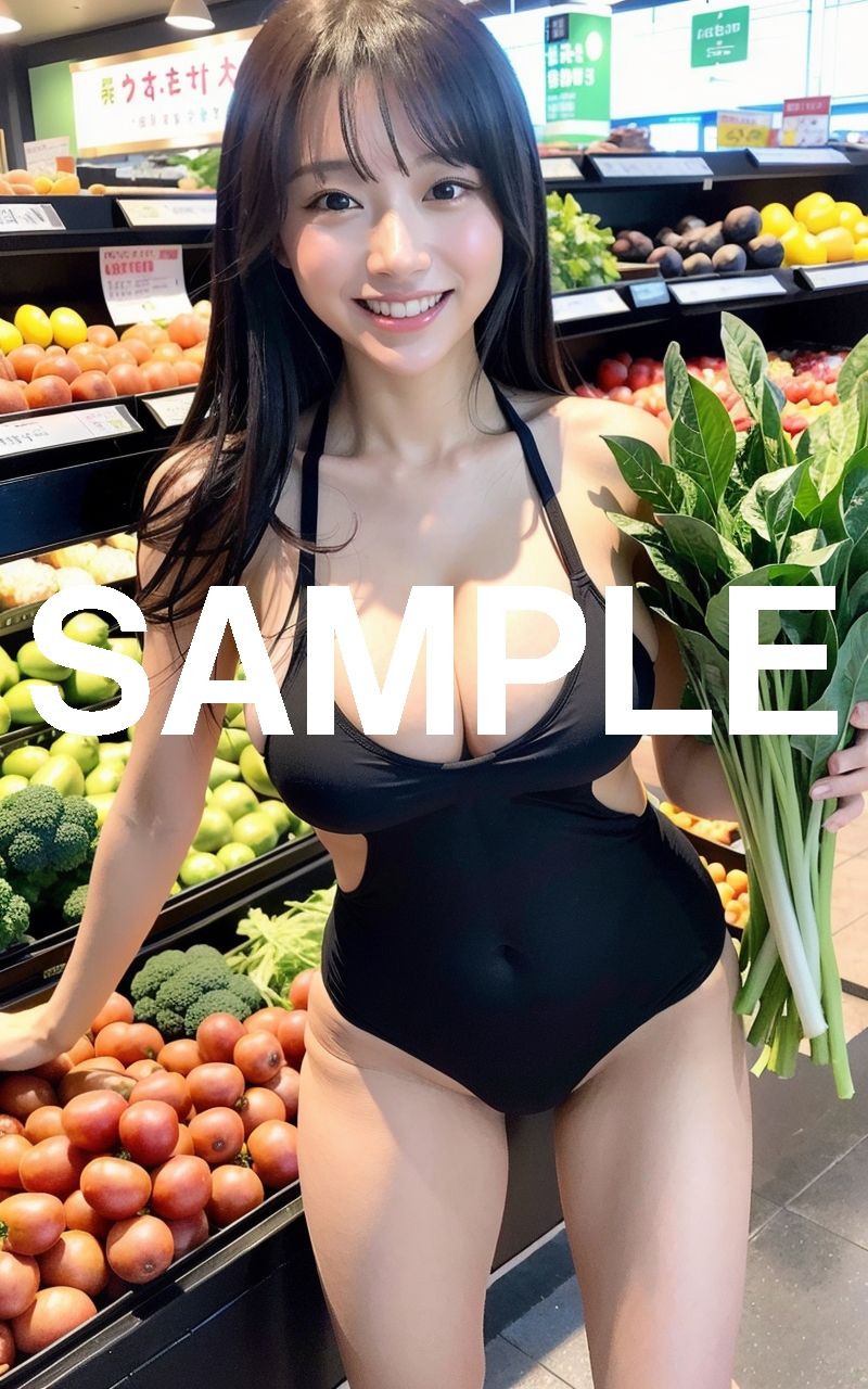 巨乳人妻の新鮮な野菜選び サンプル5ページ目
