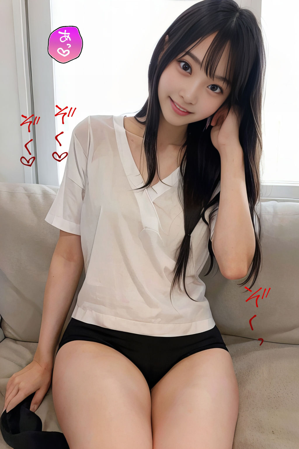 中出しされたい黒髪少女 サンプル9ページ目