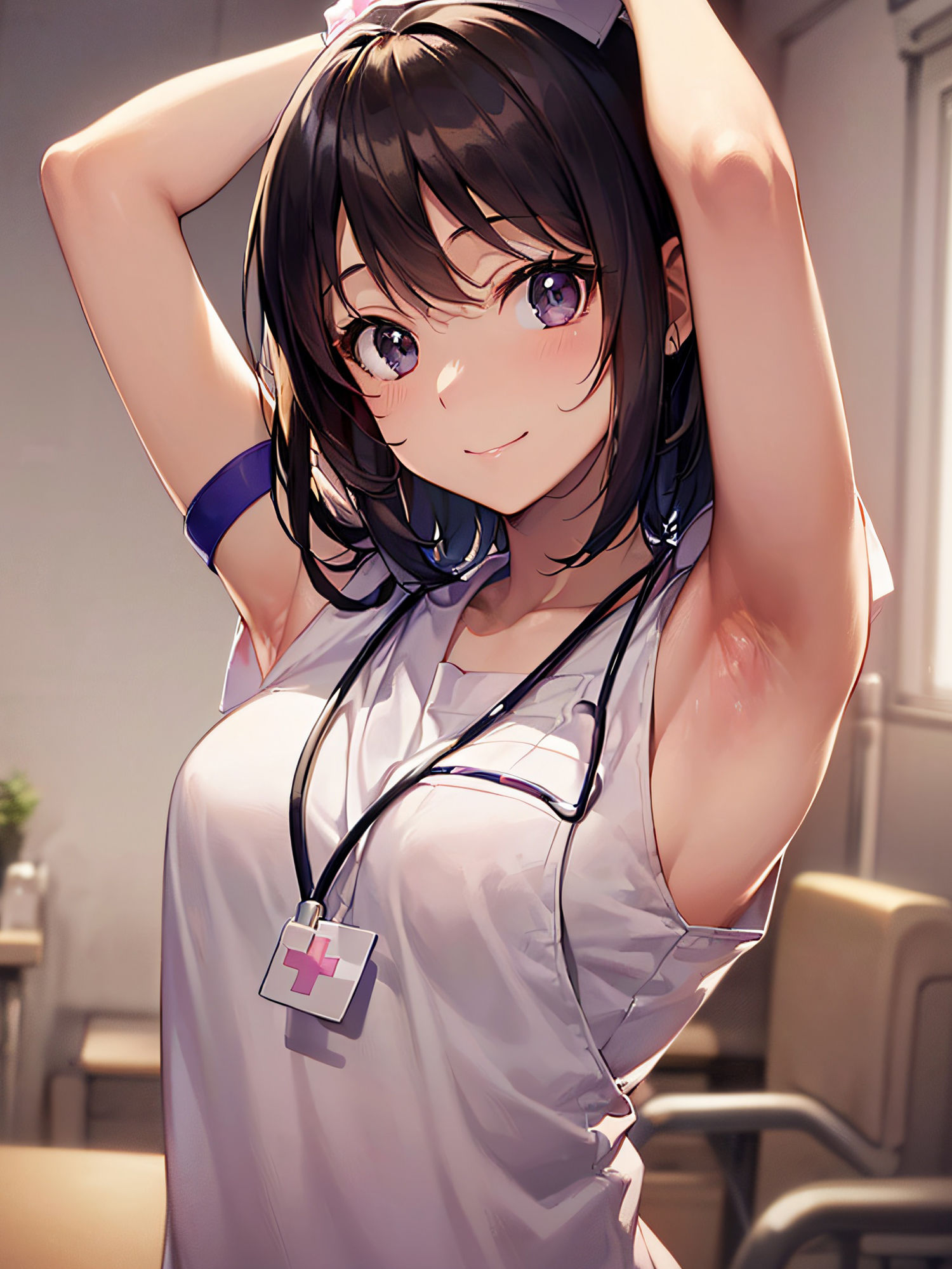 新ED治療法！絶対勃起！看護婦さんの腋見せ画像集 サンプル4ページ目