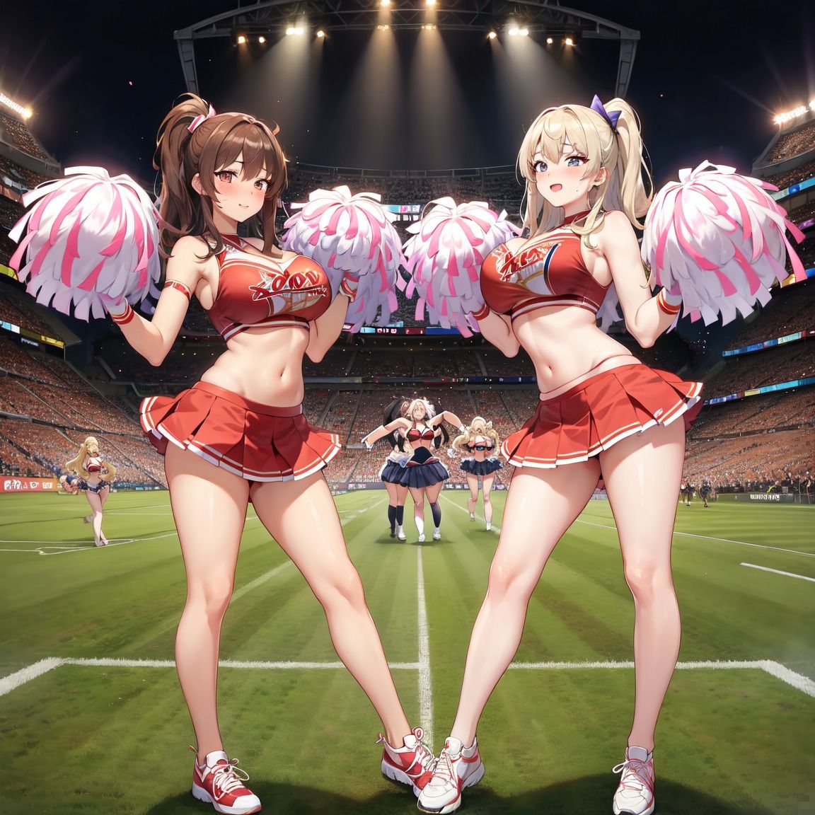 【CG100枚】エッチなチアリーダー達 サンプル2ページ目