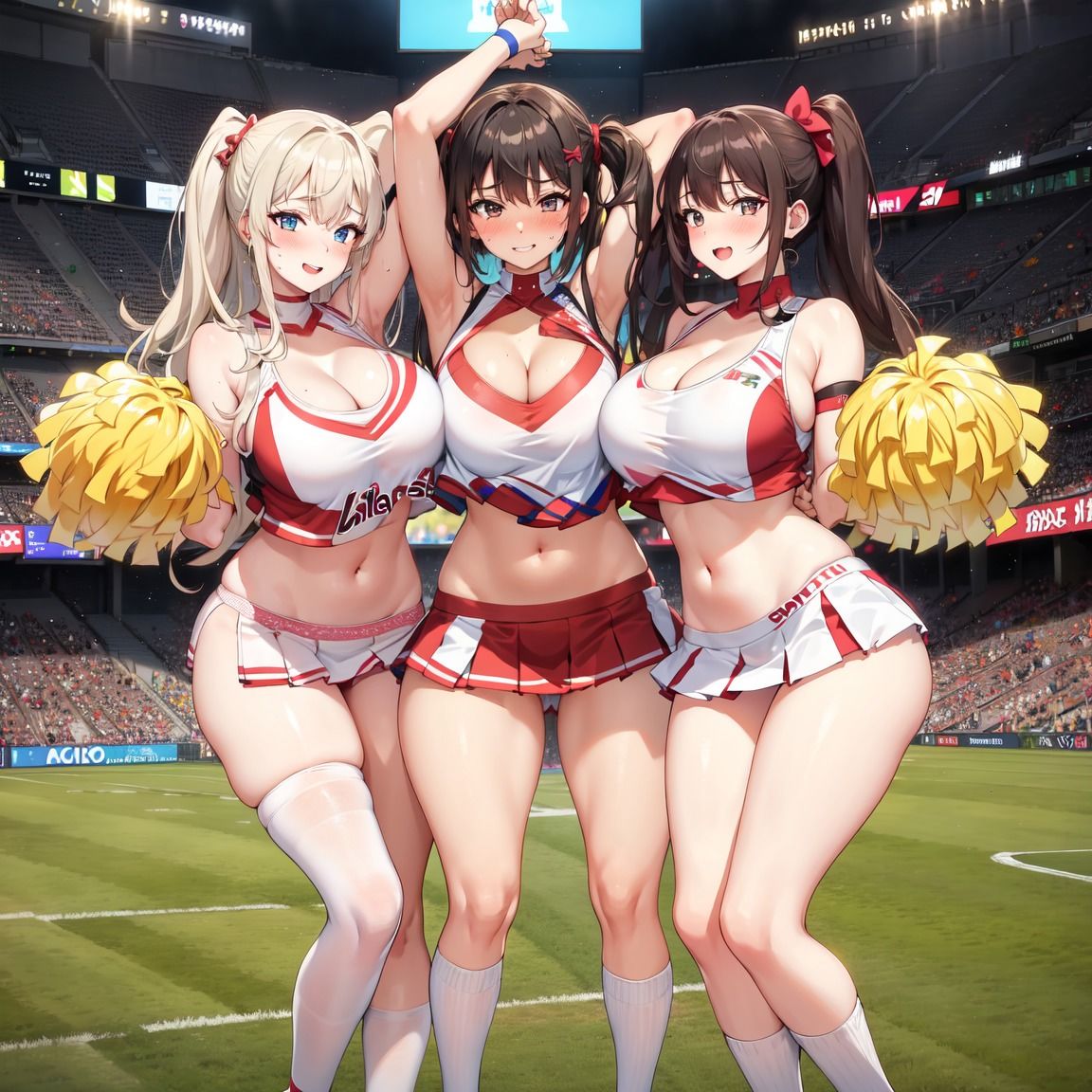 【CG100枚】エッチなチアリーダー達 サンプル5ページ目