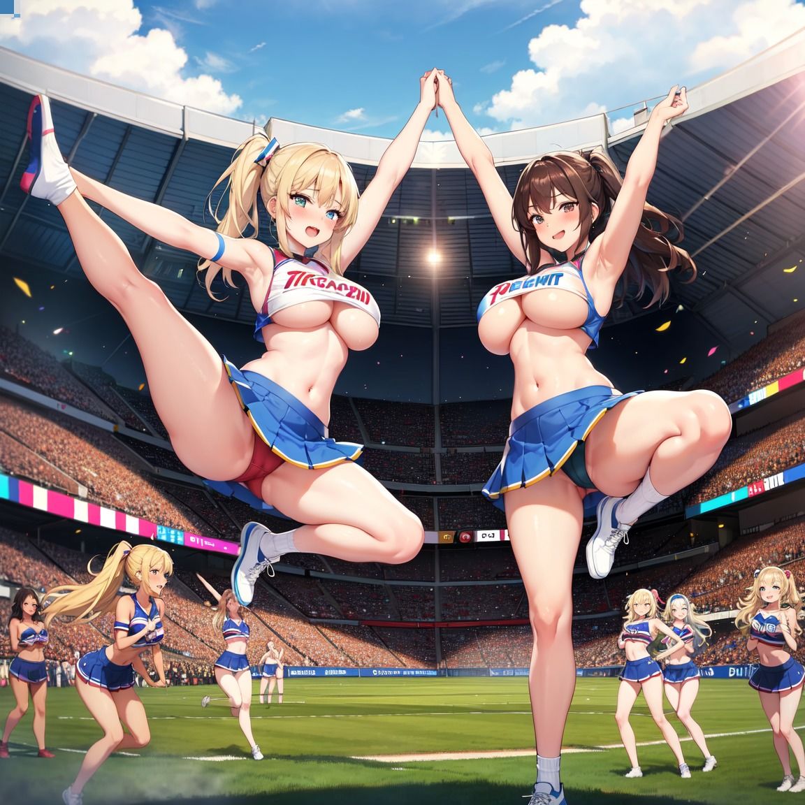 【CG100枚】エッチなチアリーダー達 サンプル9ページ目